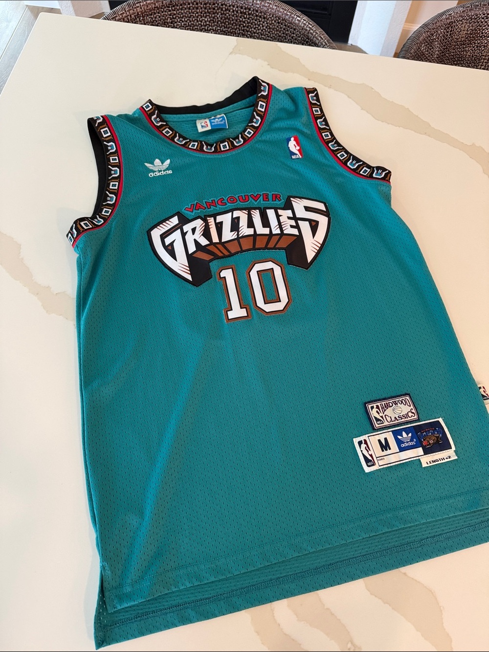 adidas Teal Vancouver Grizzlies #10 Basketball Jersey